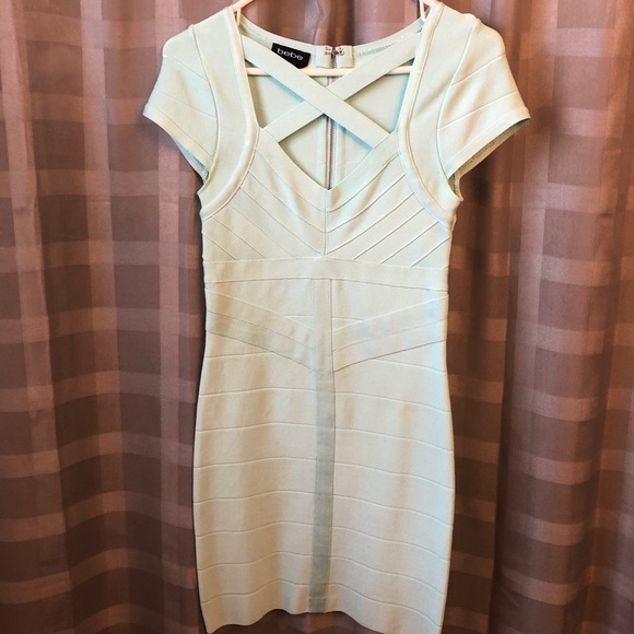 Tiffany blue/teal form fitting Dress - Picture 3 of 5